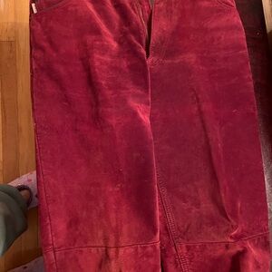 Women's Straight Leg Jeans in Red